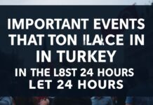 Türkiye’de Son 24 Saatte Gerçekleşen Önemli Olaylar Important Events That Took Place in Turkey in the Last 24 Hours