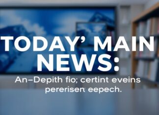 Bugünün Ana Haberleri: Güncel Olayların Derin İncelemesi Today's Main News: An In-Depth Look at Current Events